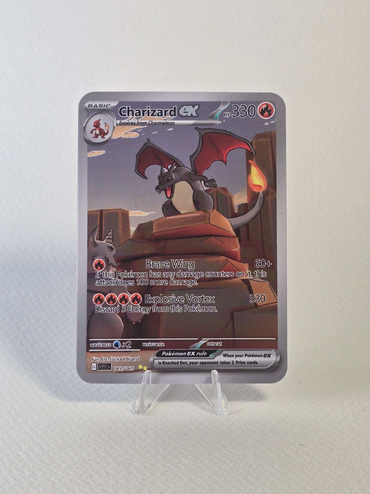 Shiny Charizard EX AR Card (1st Edition)